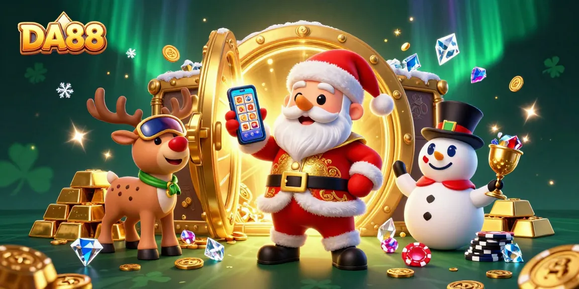 DA88 enhances your jackpot excitement with vibrant casino elements and festive characters.