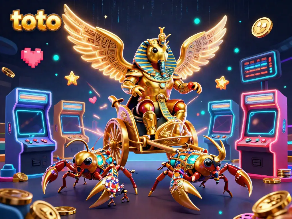 Engage with dynamic toto gameplay in a vibrant casino-themed illustration featuring energetic characters and colorful game elements.