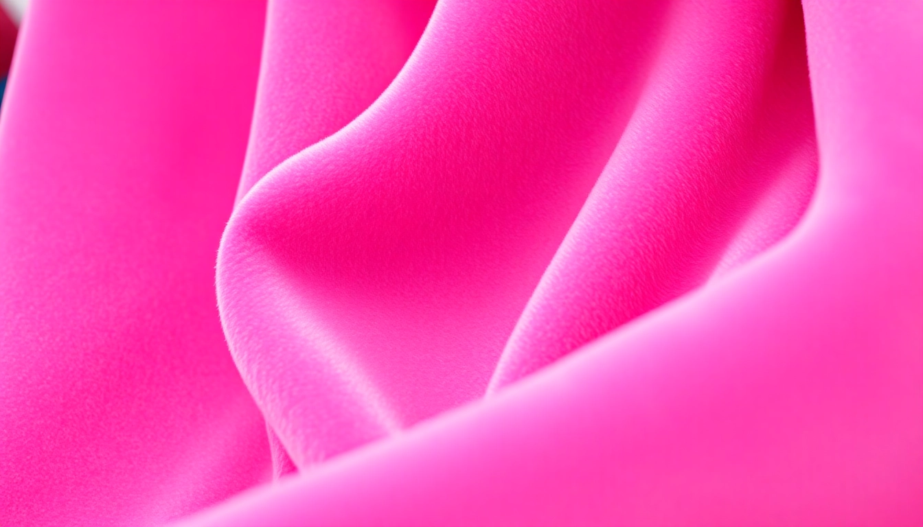 Creëer unieke carnavalskleding met velours voor carnaavalskleding, helder roze stof met luxe uitstraling.