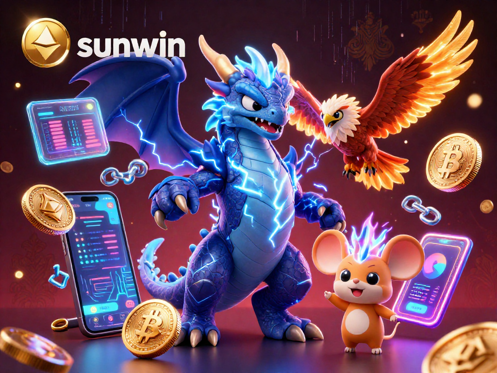 Engage with sunwin's thrilling gaming environment featuring dynamic 3D characters and vibrant casino elements.