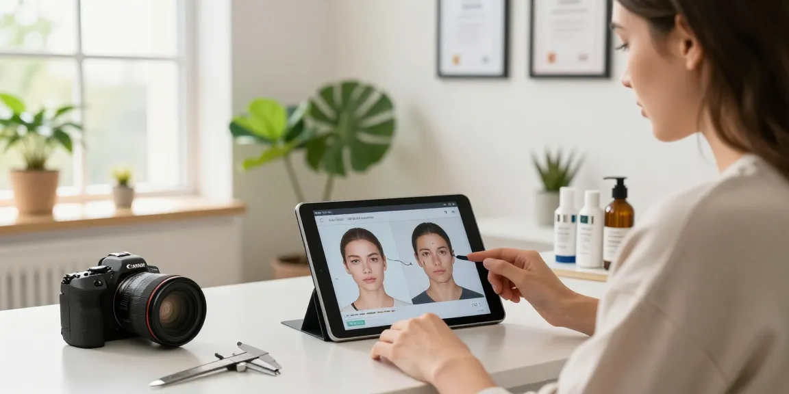 ClinicEvo cheaper than QOVES: Facial analysis consultation in a modern aesthetic studio.
