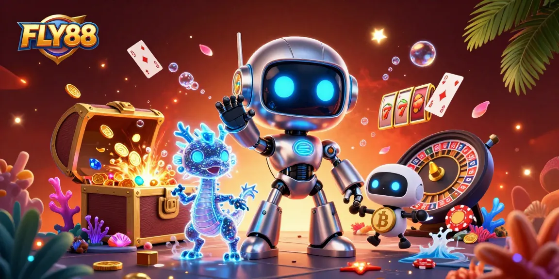 Engage with FLY88 through thrilling casino adventures with vibrant digital characters and gameplay elements.