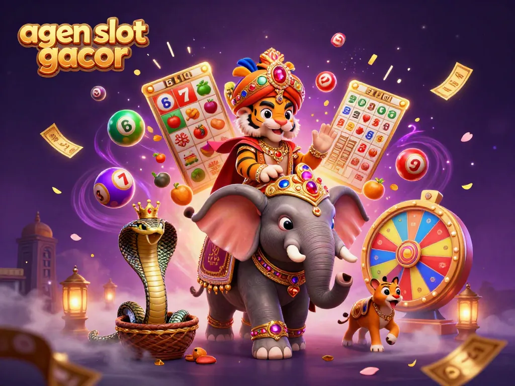 Experience the excitement of agen slot gacor with dynamic elements and vibrant casino imagery