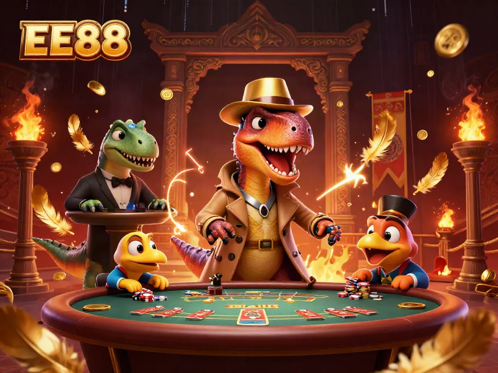 Engage with EE88 gaming action featuring vibrant casino characters and immersive atmosphere.