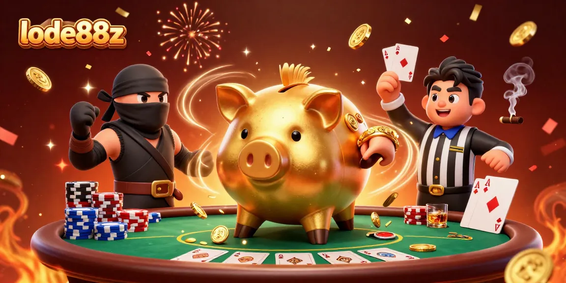 Witness lode88z in action with a dynamic 3D illustration showcasing a thrilling casino scene.