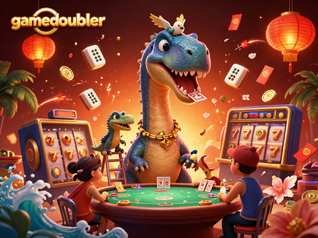 Experience winning at gamedoubler with vibrant 3D cartoon characters and casino elements!