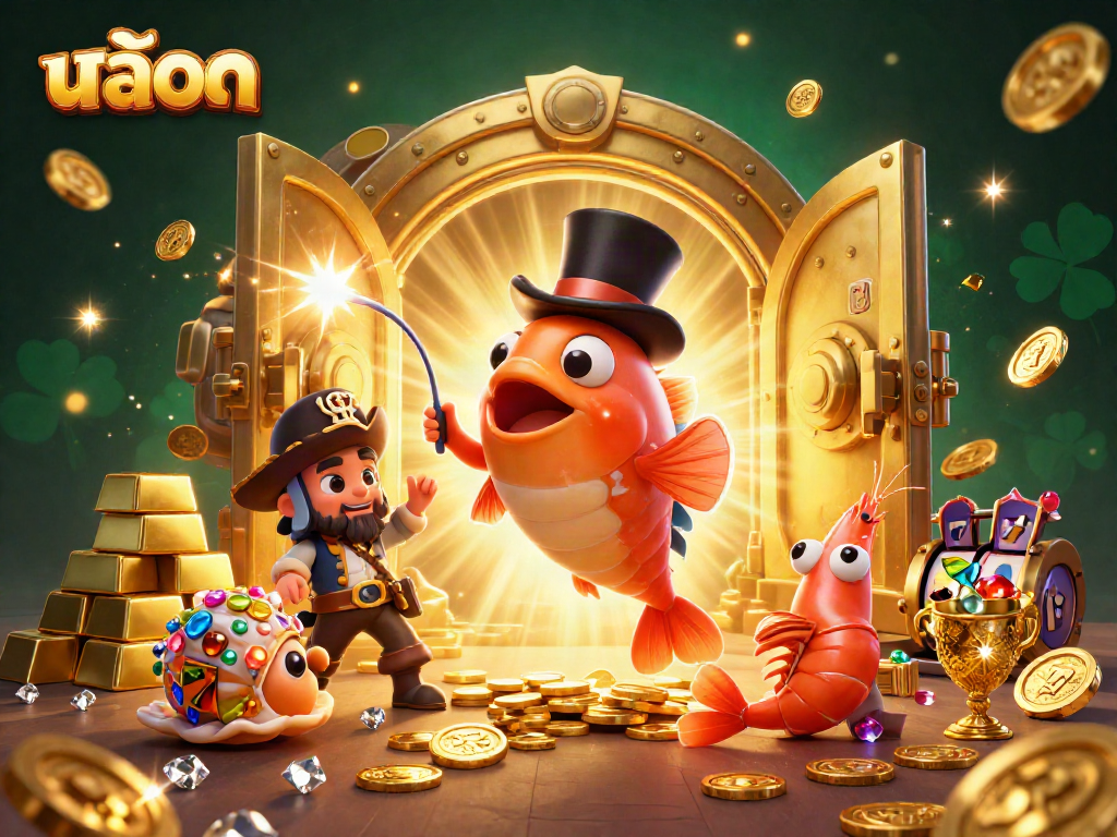Engage with exciting สล็อต action in a dynamic underwater scene featuring vibrant casino elements.