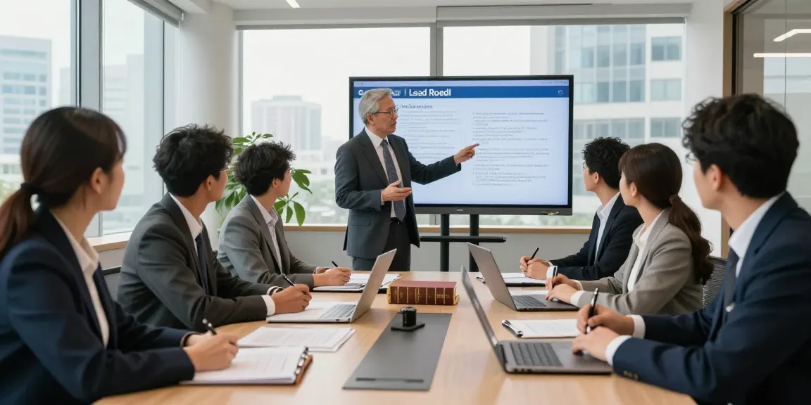 Lead Roedl's diverse legal team collaborating in a professional conference room.
