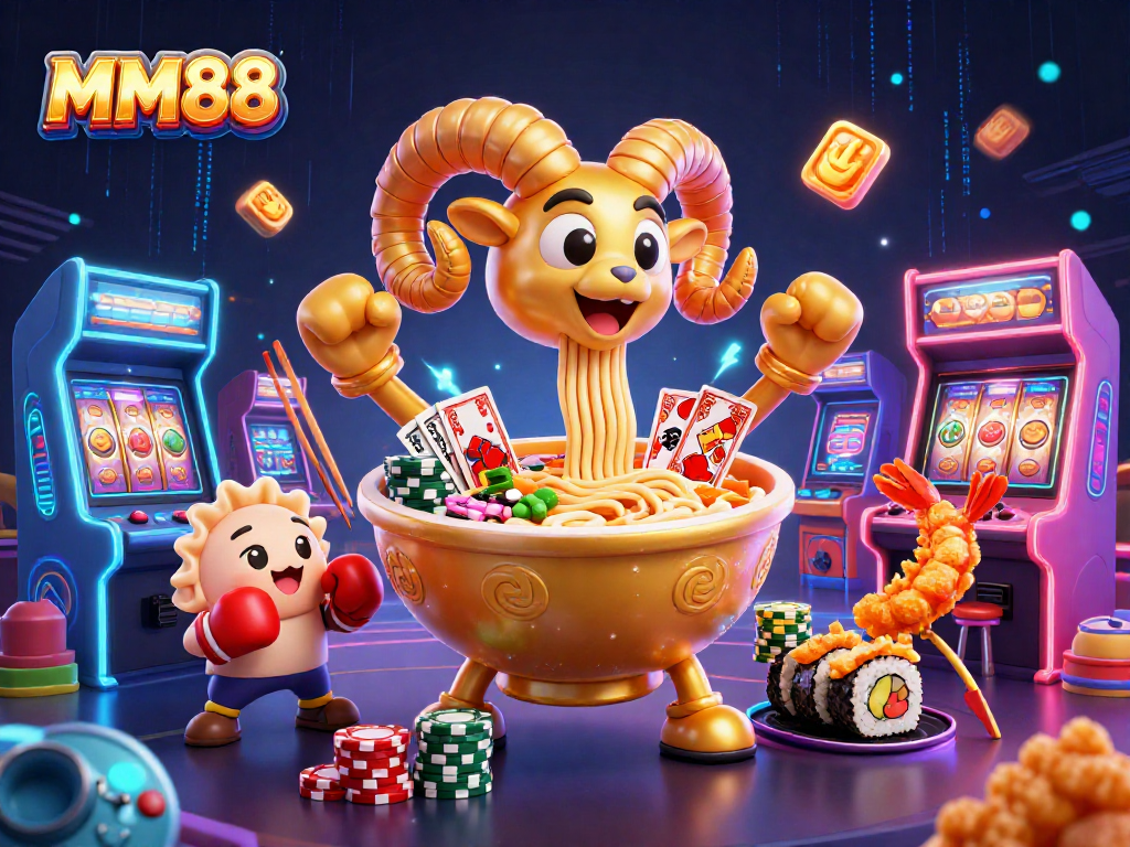 Engage in vibrant gameplay with MM88's dynamic cartoon characters and casino elements.